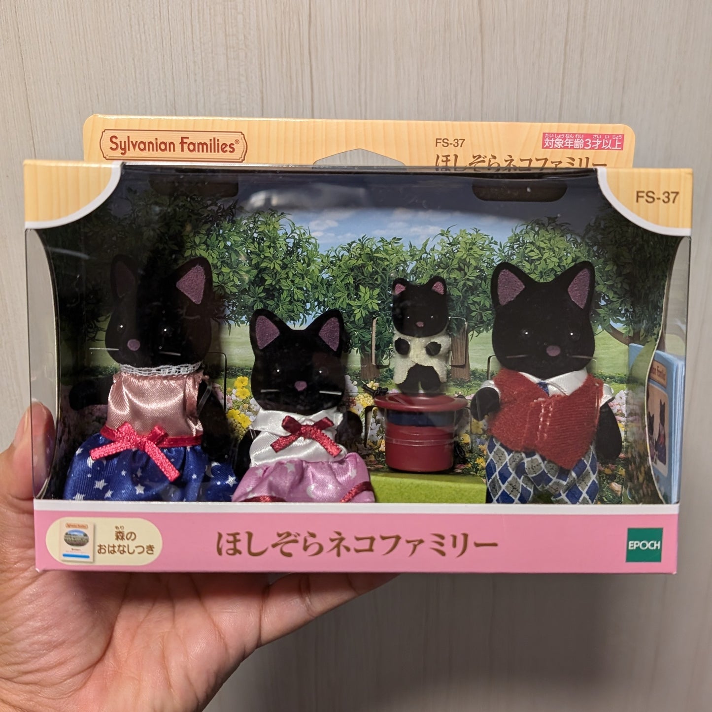 Familia de gatos negros